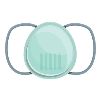 Virus face mask icon cartoon vector. Medical safety vector