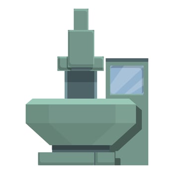 Industry cnc icon cartoon vector. Machine factory vector