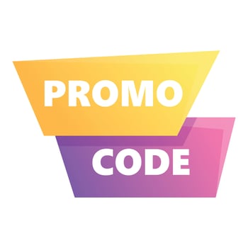 Discount code icon cartoon vector. Promo coupon vector