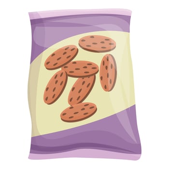 Delicious cookies icon cartoon vector. Chocolate biscuit vector