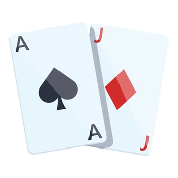 Casino cards icon cartoon vector. Poker card vector