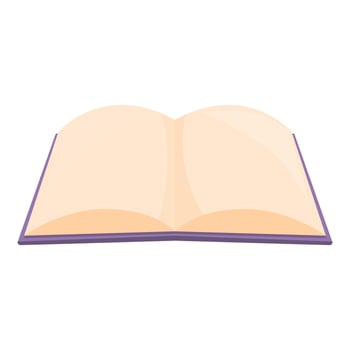 Open book icon cartoon vector. Page diary vector