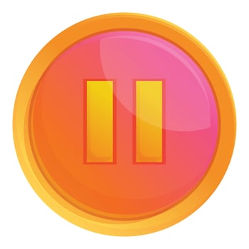 Pause button icon cartoon vector. Casino slot vector