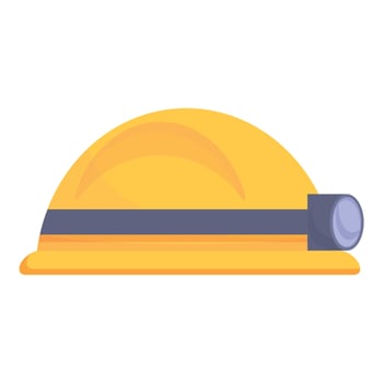Light helmet icon cartoon vector. Mining industry vector