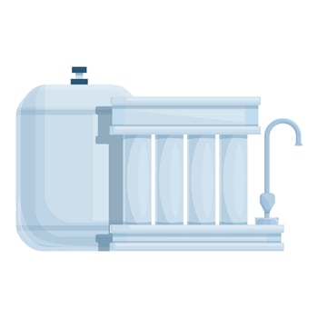 Osmosis cleaning icon cartoon vector. Reverse system vector