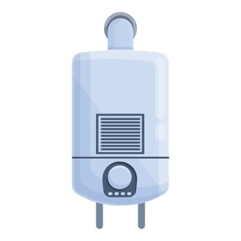 Gas boiler geyser icon cartoon vector. House heater vector