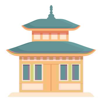 Japan house icon cartoon vector. Chinese building vector