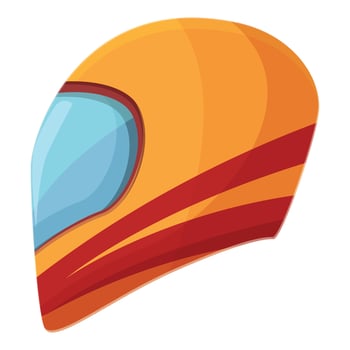 Colorful helmet icon cartoon vector. Biker equipment vector