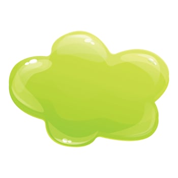 Flower splash icon cartoon vector. Green slime vector