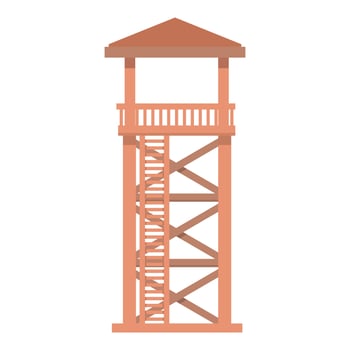 Beach lifeguard tower icon cartoon vector. Guard safety vector