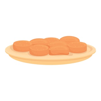 Fish food icon cartoon vector. Spain tapas vector