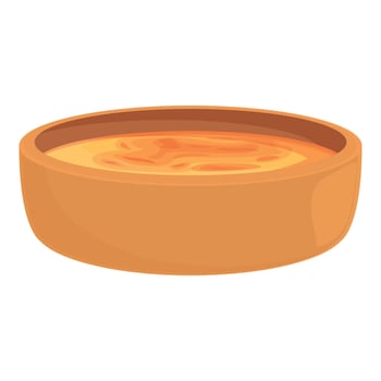 Vegan spanish soup icon cartoon vector. Cuisine food vector