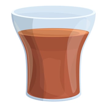 Azerbaijan tea glass icon cartoon vector. Meal food vector