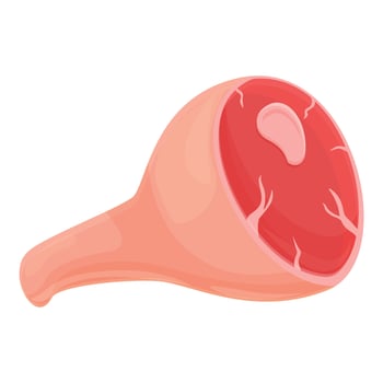 Ham meat icon cartoon vector. Beef food vector
