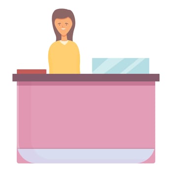 Seller stand icon cartoon vector. Hot dog food vector