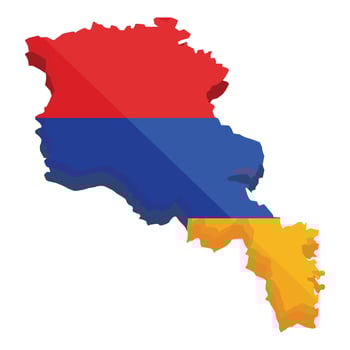 Armenia teritory icon cartoon vector. Map travel vector