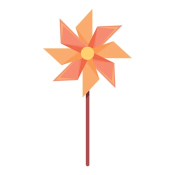 Handle wheel icon cartoon vector. Child toy vector