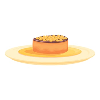 Duck foie gras icon cartoon vector. French food vector