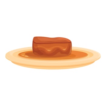 Dish foie gras icon cartoon vector. French food vector