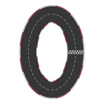 Auto racetrack icon cartoon vector. Car circuit vector