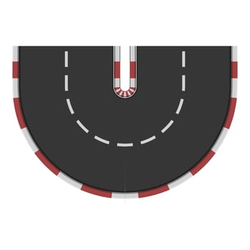 Kart racetrack icon cartoon vector. Car race vector