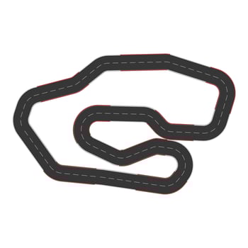 Racetrack map icon cartoon vector. Car race vector