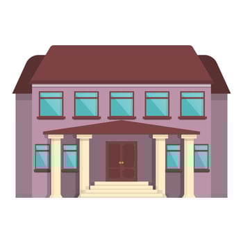 Cottage icon cartoon vector. Villa house vector