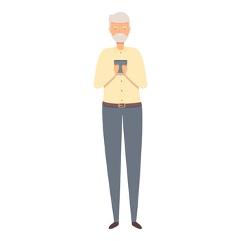Video call icon cartoon vector. Old person vector