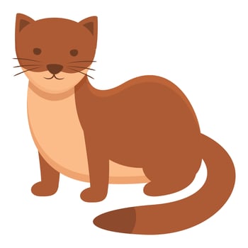 Cute weasel icon cartoon vector. Carnivore animal vector