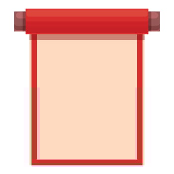 Fortune rooster icon cartoon vector. China scroll vector