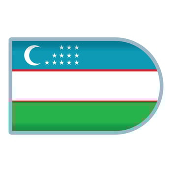 Uzbekistan islam icon cartoon vector. Flag map vector