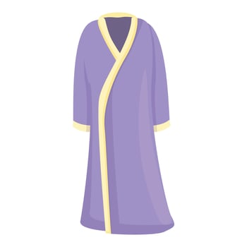 Violet robe icon cartoon vector. Fabric cloth vector