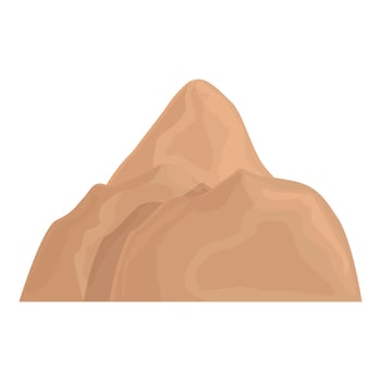 Czech Republic mountain icon cartoon vector. Travel landmark vector