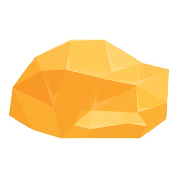 Cart gold stone icon cartoon vector. Golden mine vector
