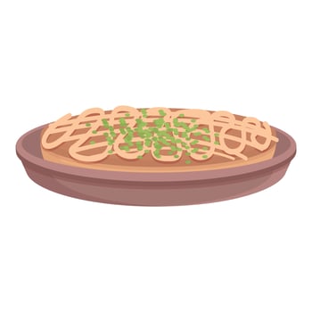 Asian cake icon cartoon vector. Japanese food vector