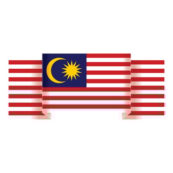 Malaysia nation icon cartoon vector. Country flag vector