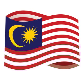 Malaysia flag icon cartoon vector. Happy day vector