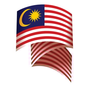 Malaysia country icon cartoon vector. Flag day vector
