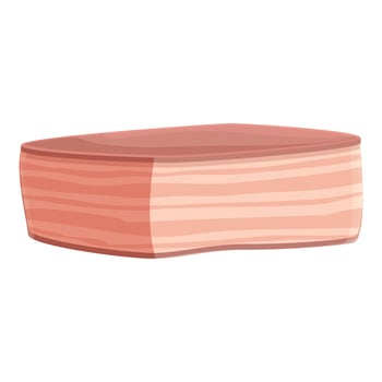 Beef lard icon cartoon vector. Pork meat vector