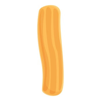 Crunchy churro icon cartoon vector. Spanish food vector