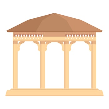Pergola roof icon cartoon vector. Bower construction vector