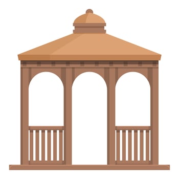 Pergola building icon cartoon vector. Wedding house vector
