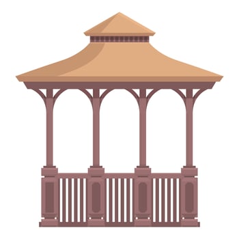 Wood pergola icon cartoon vector. Wedding house vector