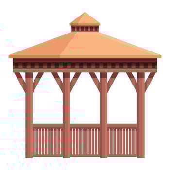 Summer shelter icon cartoon vector. Pergola house vector