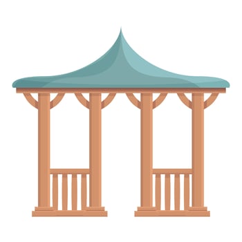 Pergola house icon cartoon vector. Wedding building vector