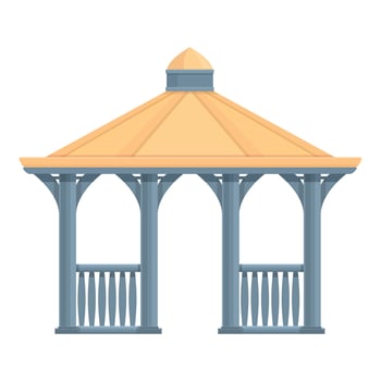 Street shelter icon cartoon vector. Pergola house vector
