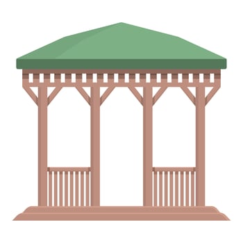 Gazebo icon cartoon vector. House pergola vector