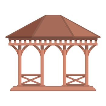 Spring pergola icon cartoon vector. Wedding house vector