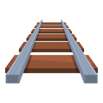 Rails icon, cartoon style vector