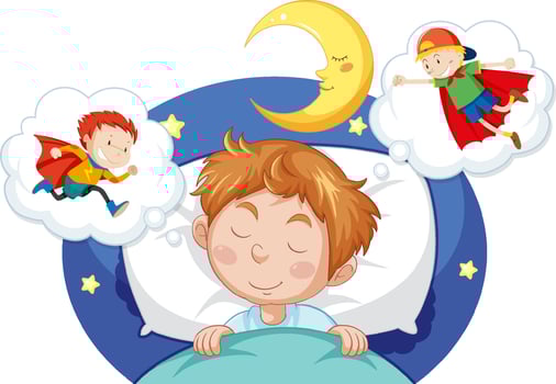 Make Your Dream Come True Cartoon Character Concept vector